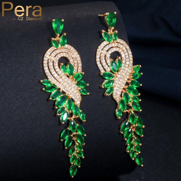 pera vintage gold color african and nigerian women big wedding long dangle drop earrings with cubic zirconia green stone e227, Silver
pera vintage gold color african and nigerian women big wedding long dangle drop earrings with cubic zirconia green stone e227, Silver