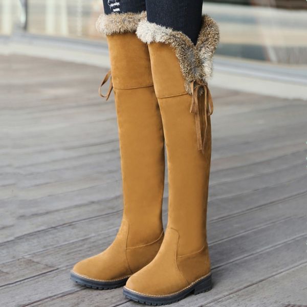 fashion suede winter fur snow women's casual over the knee female black low heel long rubber boots shoes woman
fashion suede winter fur snow women's casual over the knee female black low heel long rubber boots shoes woman