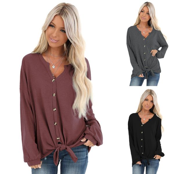 2020 spring and autumn new european and american womens clothing coat long sleeve knotted v-neck sweater women, White
2020 spring and autumn new european and american womens clothing coat long sleeve knotted v-neck sweater women, White