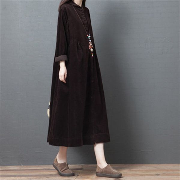 autumn 2020 new literary and leisure loose large women's dress fat mm corduroy long sleeve medium length dress, Black;gray
autumn 2020 new literary and leisure loose large women's dress fat mm corduroy long sleeve medium length dress, Black;gray