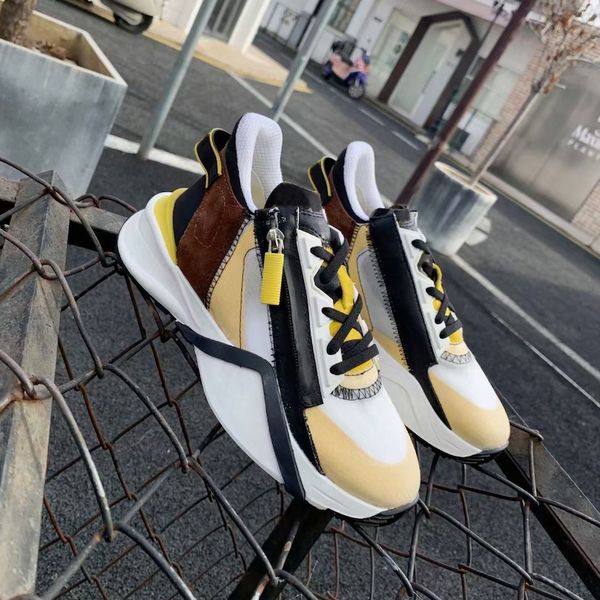 men flow sneaker runner trainers suede leather shoes mesh zipper sneaker women outdoor casual shoes with box 259, Black
men flow sneaker runner trainers suede leather shoes mesh zipper sneaker women outdoor casual shoes with box 259, Black