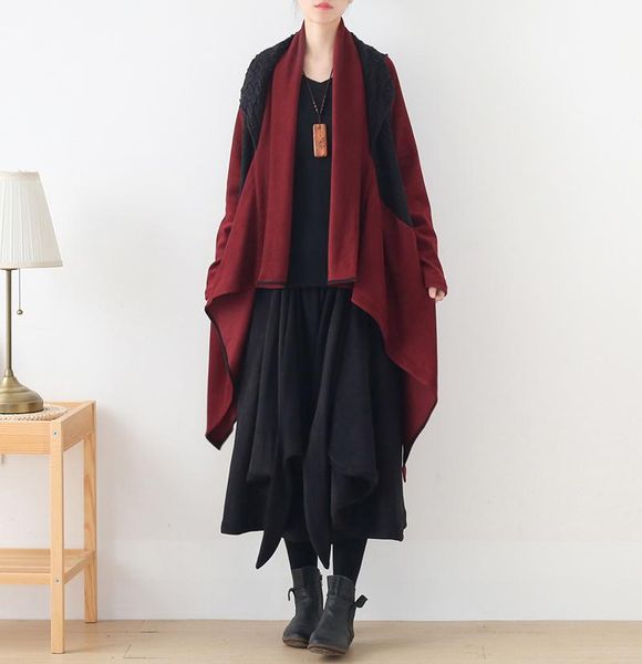 women's knits & tees long irregular women patchwork sweaters 2021 autumn winter knitted warm lady cardigan outwear coat cape casual plu, White
women's knits & tees long irregular women patchwork sweaters 2021 autumn winter knitted warm lady cardigan outwear coat cape casual plu, White
