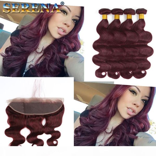 ombre brazilian body wave virgin hair weaves one tone 99j burgundy wine red peruvian malaysian 4 bundles with 13x4 closure 5 pieces lot, Black;brown
ombre brazilian body wave virgin hair weaves one tone 99j burgundy wine red peruvian malaysian 4 bundles with 13x4 closure 5 pieces lot, Black;brown