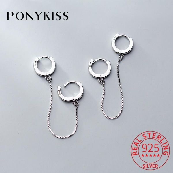 hoop & huggie ponykiss real 925 sterling silver hollow round chain earrings punk fashion accessory rock girl trendy gift, Golden;silver
hoop & huggie ponykiss real 925 sterling silver hollow round chain earrings punk fashion accessory rock girl trendy gift, Golden;silver