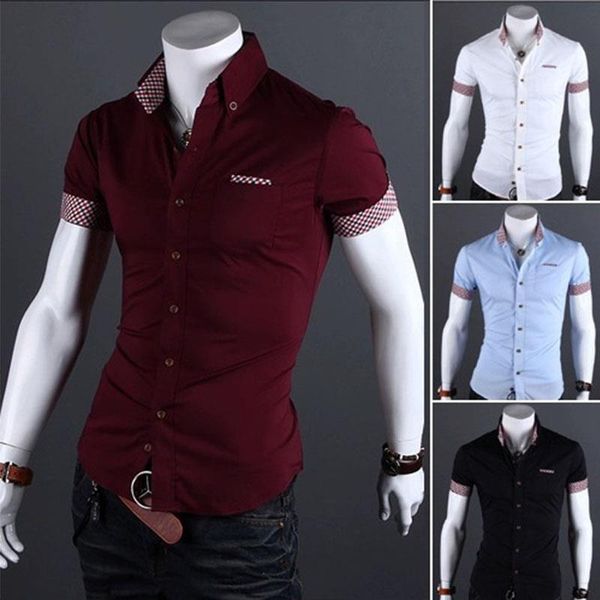2020 brand design casual shirt men short sleeve slim fit cotton dress shirts men black office formal men shirt plus size 2xl, White;black
2020 brand design casual shirt men short sleeve slim fit cotton dress shirts men black office formal men shirt plus size 2xl, White;black
