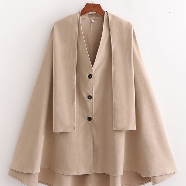2021 new xd 3223- autumn europe and the united states women's female bowknot cape coat 5lz7, Black;brown
2021 new xd 3223- autumn europe and the united states women's female bowknot cape coat 5lz7, Black;brown