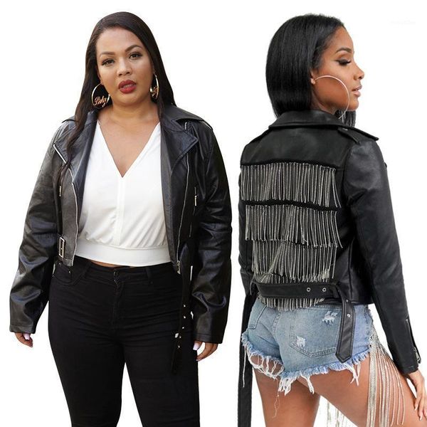 pu leather tassel zipper lapel casual jacket with belt women's leather jacket faux woman coat faux fur coat1, Black
pu leather tassel zipper lapel casual jacket with belt women's leather jacket faux woman coat faux fur coat1, Black