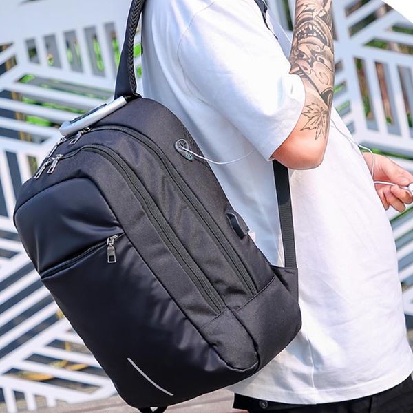 lightweight storage bag with usb charging port & headphone hole plastic bags anti-theft business travel lapbackpack
lightweight storage bag with usb charging port & headphone hole plastic bags anti-theft business travel lapbackpack