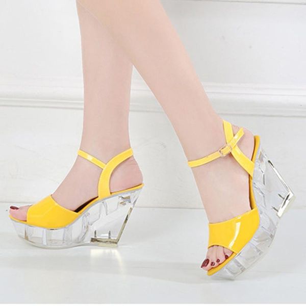 sandals slope high heel 10cm nightclub korean fashion women shoes catwalk pole dancing party crystal bottom, Black
sandals slope high heel 10cm nightclub korean fashion women shoes catwalk pole dancing party crystal bottom, Black