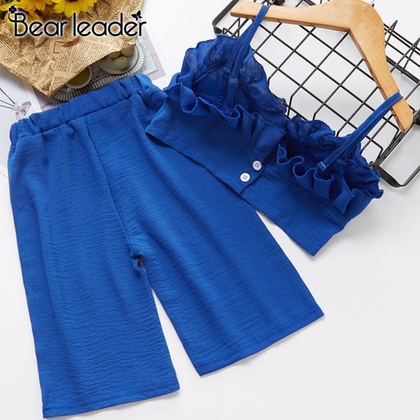 bear leader girl set sling with long pant summer children's clothing girls suit button solid color kids set y200525, White
bear leader girl set sling with long pant summer children's clothing girls suit button solid color kids set y200525, White