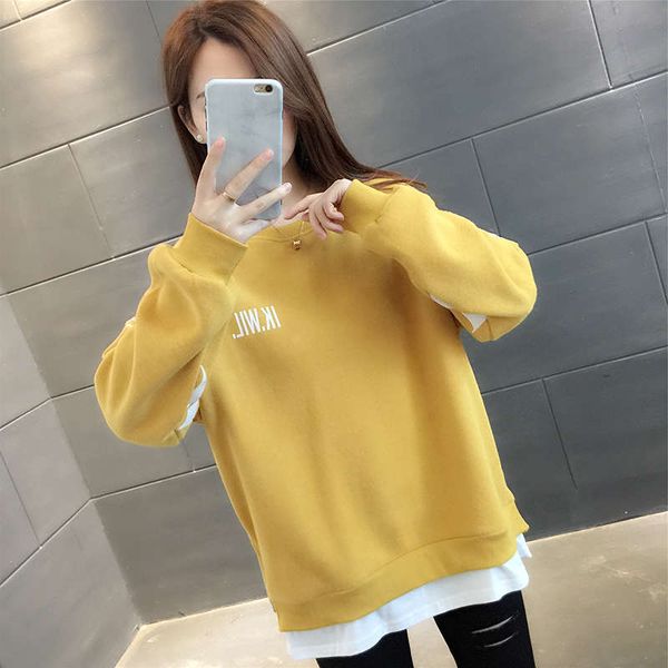 fake two pieces of women's sweater 2020 new ins spring and autumn winter thin fashion coat european top, Black
fake two pieces of women's sweater 2020 new ins spring and autumn winter thin fashion coat european top, Black