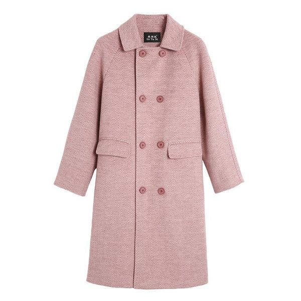 autumn and winter new woolen coat fashion mid-length korean style slim thickened herringbone woolen coat female trend, Black
autumn and winter new woolen coat fashion mid-length korean style slim thickened herringbone woolen coat female trend, Black