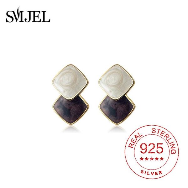stud 100% 925 sterling silver classic square earrings 2021 rhombus simple korean earring for women valentine's day gifts, Golden;silver
stud 100% 925 sterling silver classic square earrings 2021 rhombus simple korean earring for women valentine's day gifts, Golden;silver