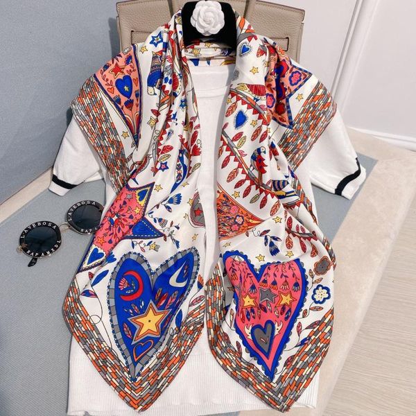 2020 New Products Silk Scarves Scarf Women's Hot Sales Europe and America Printed 90 Kerchief Women's Five-pointed Star Heart, Blue;gray
2020 New Products Silk Scarves Scarf Women's Hot Sales Europe and America Printed 90 Kerchief Women's Five-pointed Star Heart, Blue;gray