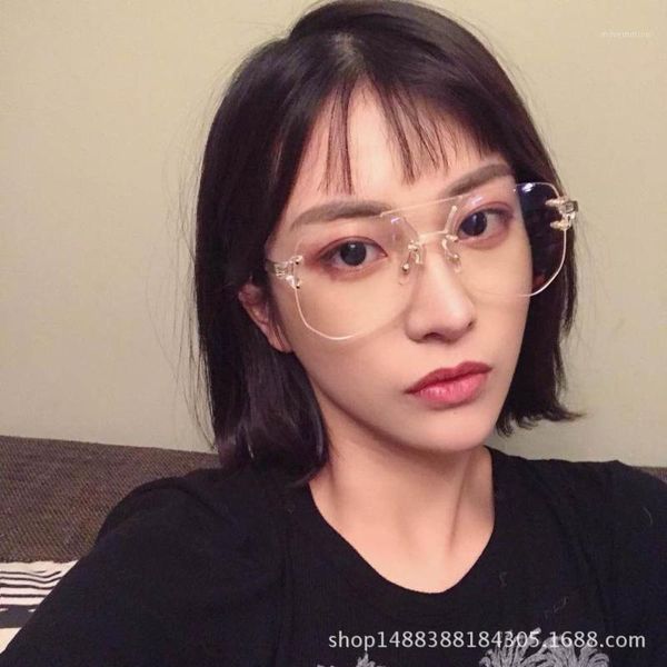 new classic frameless transparent sunglasses women pink design sun glasses men travel driving glasses 2020gafas sol1, White;black
new classic frameless transparent sunglasses women pink design sun glasses men travel driving glasses 2020gafas sol1, White;black