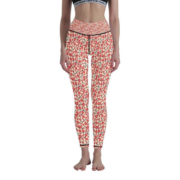 yoga outfits spring summer breathable digital printing fitness women's pants high waist nine-point leggings running, White;red
yoga outfits spring summer breathable digital printing fitness women's pants high waist nine-point leggings running, White;red