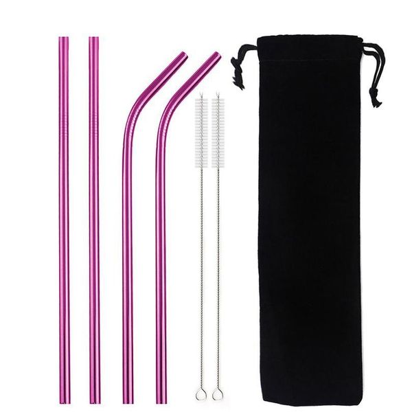4pcs colorful pink drinking straw set eco-friendly metal straw 304 stainless steel reusable straws rainbow bent straig bbytlv
4pcs colorful pink drinking straw set eco-friendly metal straw 304 stainless steel reusable straws rainbow bent straig bbytlv