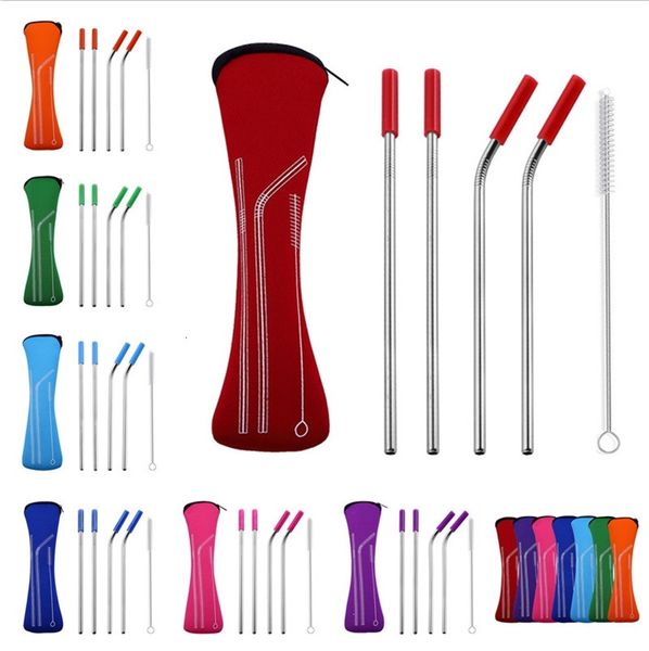 8.5inch stainless steel straw set reusable silicone tips cover 6*215mm straight bent drinking straws travel storage zipper bag
8.5inch stainless steel straw set reusable silicone tips cover 6*215mm straight bent drinking straws travel storage zipper bag