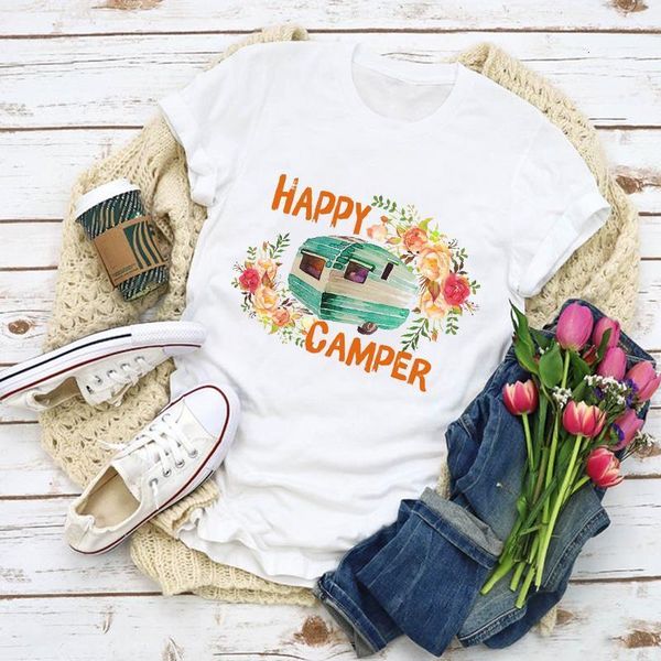 women graphic vintage happy camper truck print summer shirt lady clothes t-shirt womens clothing tee female t shirt, White
women graphic vintage happy camper truck print summer shirt lady clothes t-shirt womens clothing tee female t shirt, White