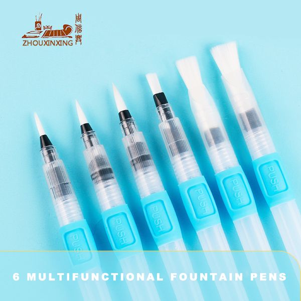 6 multifunctional fountain pens Irrigation Brush Water Storage Pen Water Soluble Color Pencil Painting calligraphy art supplies
6 multifunctional fountain pens Irrigation Brush Water Storage Pen Water Soluble Color Pencil Painting calligraphy art supplies