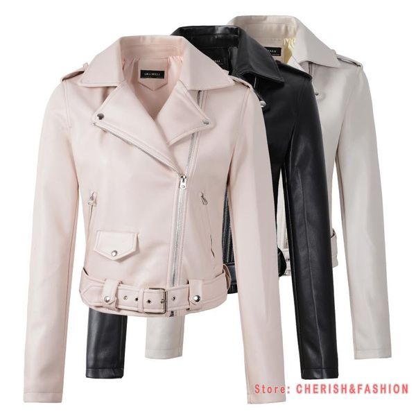 women's leather & faux arrival 2021 brand winter autumn motorcycle jackets pink jacket women coat slim pu, Black
women's leather & faux arrival 2021 brand winter autumn motorcycle jackets pink jacket women coat slim pu, Black