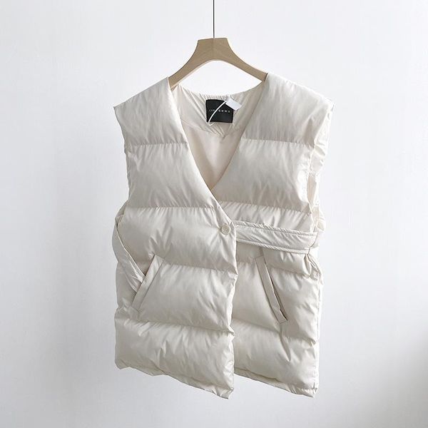 women's vests mooirue spring women parka vest v neck sleeveless solid color white black outwear, Black;white
women's vests mooirue spring women parka vest v neck sleeveless solid color white black outwear, Black;white