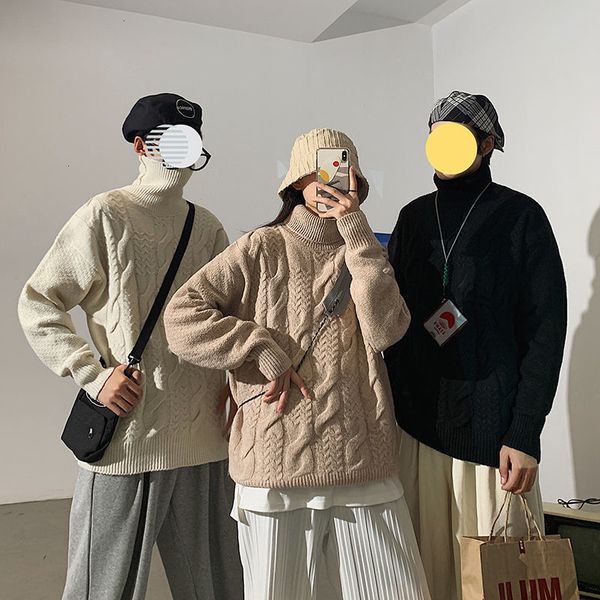 privathinker men's solid color couple sweaters 2020 winter men's casual pullovers oversize korean streetwear turtleneck sweater c1, White;black
privathinker men's solid color couple sweaters 2020 winter men's casual pullovers oversize korean streetwear turtleneck sweater c1, White;black