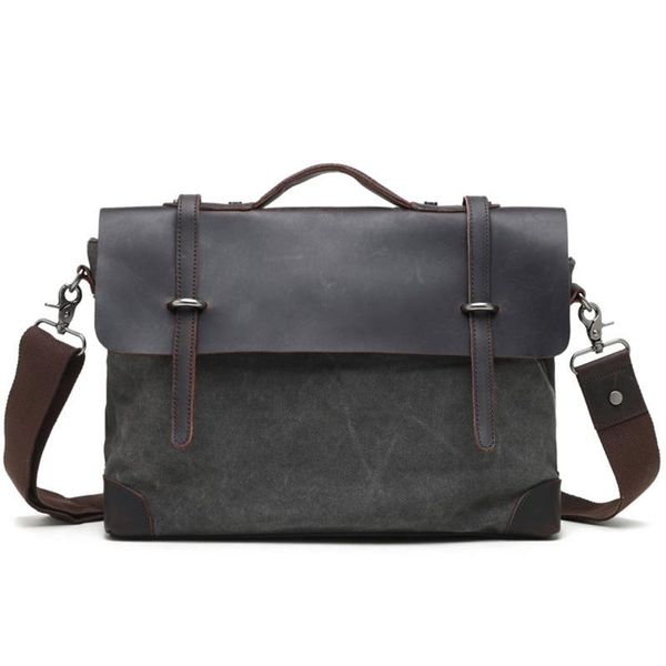 briefcases crazy horse leather men briefcase retro canvas working shoulder bag large capacity male hand crossbody
briefcases crazy horse leather men briefcase retro canvas working shoulder bag large capacity male hand crossbody