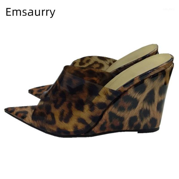 leopard pvc sandals women summer high wedges pointed toe open toe mules 2021 slingbacks lazyman shoes woman1, Black
leopard pvc sandals women summer high wedges pointed toe open toe mules 2021 slingbacks lazyman shoes woman1, Black