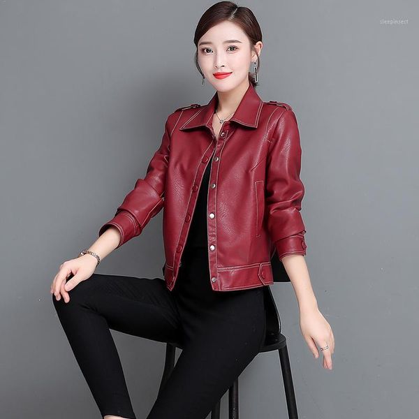 new pu leather jackets women outerwear autumn single-breasted soft faux leather coat lady short basic jacket w11271, Black
new pu leather jackets women outerwear autumn single-breasted soft faux leather coat lady short basic jacket w11271, Black