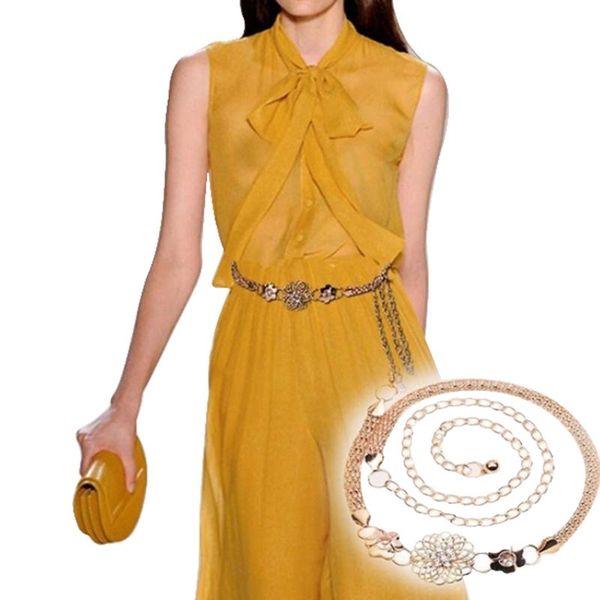 women retro gold belts waistbands golden diamond flower metal for party jewelry dress waist chain coin pendant belts, Black;brown
women retro gold belts waistbands golden diamond flower metal for party jewelry dress waist chain coin pendant belts, Black;brown