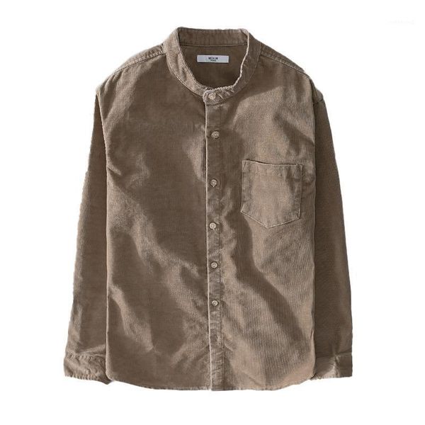 corduroy man casual shirt quality spring autumn male pocket khaki stand collar fashion vintage full long sleeve men shirts,93111, White;black
corduroy man casual shirt quality spring autumn male pocket khaki stand collar fashion vintage full long sleeve men shirts,93111, White;black