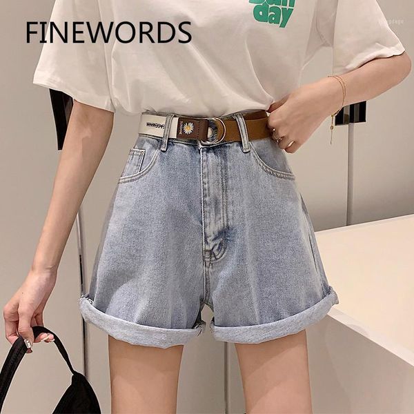 finewords summer high waist short jeans with belt korean style wide leg cuff denim shorts plus size loose casual shorts jeans1, White;black
finewords summer high waist short jeans with belt korean style wide leg cuff denim shorts plus size loose casual shorts jeans1, White;black