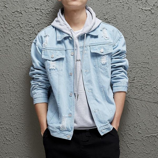 men's spring hole loose denim jacket men's autumn fashion solid color cotton denim jacket asian size s-2xl1, Black;brown
men's spring hole loose denim jacket men's autumn fashion solid color cotton denim jacket asian size s-2xl1, Black;brown
