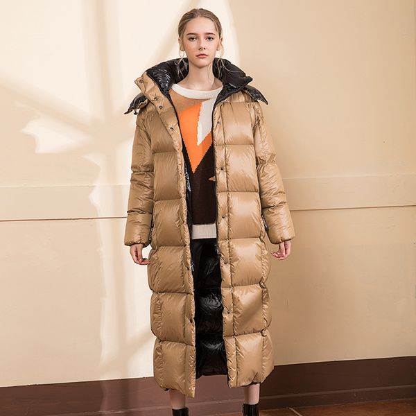 oversized cute for female jacket new long black fashion quilted knee ankle with white duck hood down to winter coat f484
oversized cute for female jacket new long black fashion quilted knee ankle with white duck hood down to winter coat f484