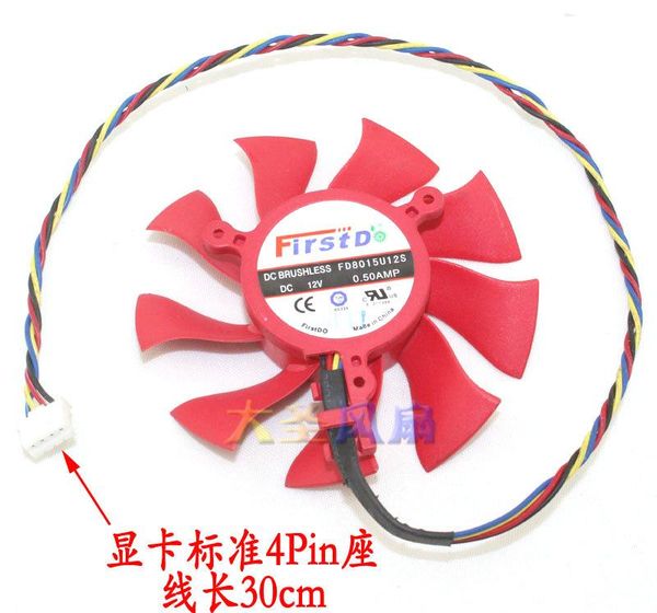 original for ggraphics video card cooling fan fd8015u12s 12v 0.50amp pitch 39mm diameter 75mm 3lines 4lines
original for ggraphics video card cooling fan fd8015u12s 12v 0.50amp pitch 39mm diameter 75mm 3lines 4lines