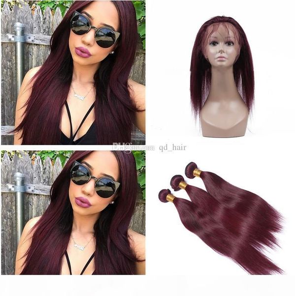 burgundy 99j silky straight hair bundles with lace frontal 4pcs lot pre plucked 360 lace band frontal with ombre human hair extension, Black;brown
burgundy 99j silky straight hair bundles with lace frontal 4pcs lot pre plucked 360 lace band frontal with ombre human hair extension, Black;brown