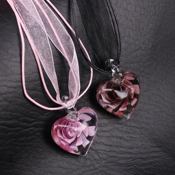 pendant necklaces murano glass heart handmade pink dried flower necklace kettingen voor vrouwen design, Silver
pendant necklaces murano glass heart handmade pink dried flower necklace kettingen voor vrouwen design, Silver