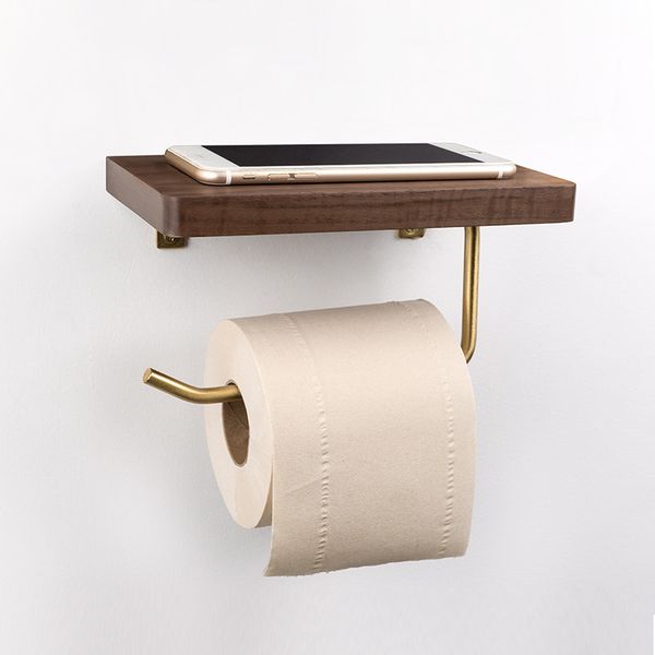 creative mobile phone rack roll solid wood punching toilet storage towel brass paper holder 
creative mobile phone rack roll solid wood punching toilet storage towel brass paper holder