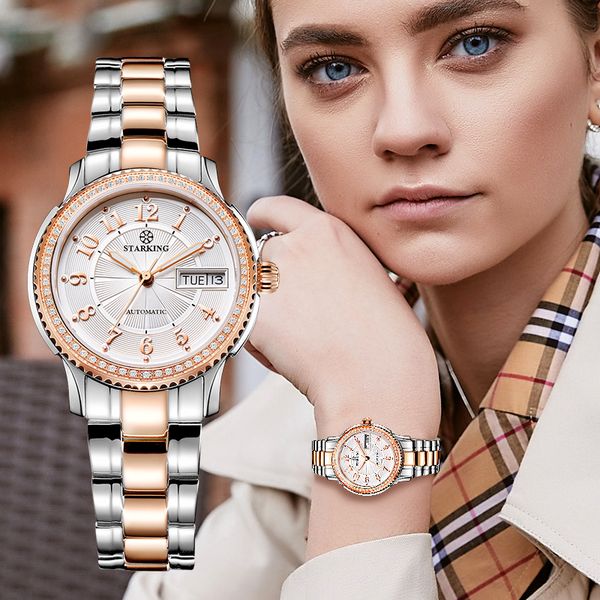 starking women mechanical watch miyota movt stainless steel wristwatch sapphire automatic self-wind bracelet relogios femininos 201119, Slivery;brown
starking women mechanical watch miyota movt stainless steel wristwatch sapphire automatic self-wind bracelet relogios femininos 201119, Slivery;brown