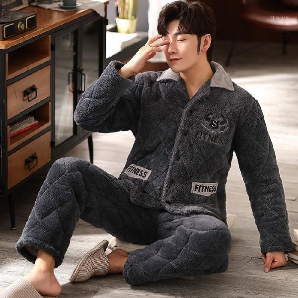 mimi 2020 new large coral fleece cotton pajamas men's winter suit thickened warm home clothes plush wholesale1, Black;brown
mimi 2020 new large coral fleece cotton pajamas men's winter suit thickened warm home clothes plush wholesale1, Black;brown