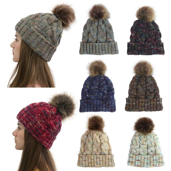 beanie/skull caps women winter knitted beanie hat with fur pom bobble skull for, Blue;gray
beanie/skull caps women winter knitted beanie hat with fur pom bobble skull for, Blue;gray