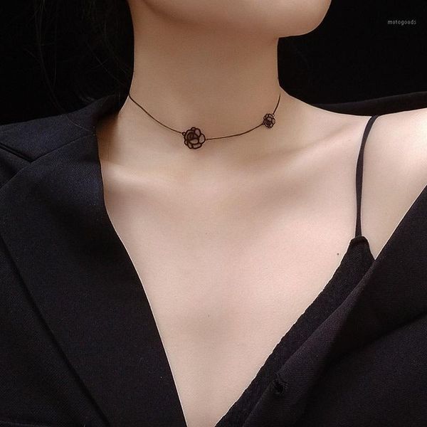 chokers elegant stainless steel black rose flower choker necklace women jewelry, fashion woman neck chain necklaces gold plated collar1, Golden;silver
chokers elegant stainless steel black rose flower choker necklace women jewelry, fashion woman neck chain necklaces gold plated collar1, Golden;silver