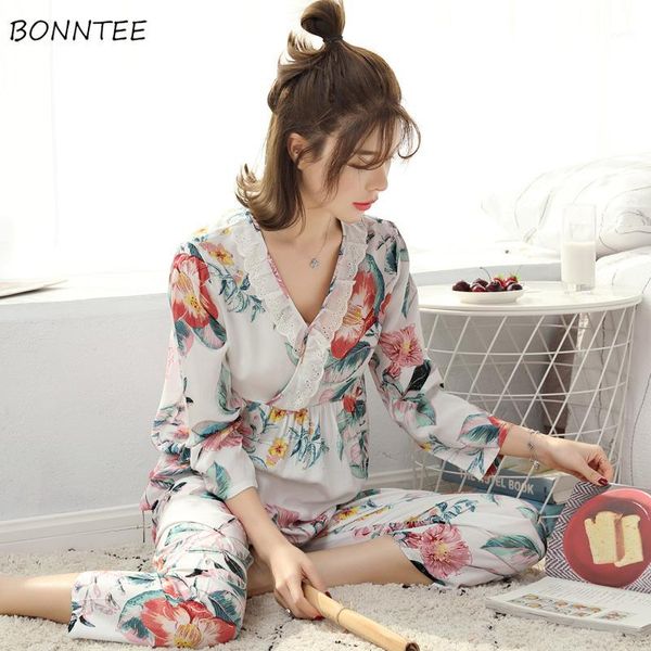 pajamas for women printed autumn v-neck long sleeve home clothes elegant large size womens pajama set lovely 2 piece korean soft1, Black;red
pajamas for women printed autumn v-neck long sleeve home clothes elegant large size womens pajama set lovely 2 piece korean soft1, Black;red