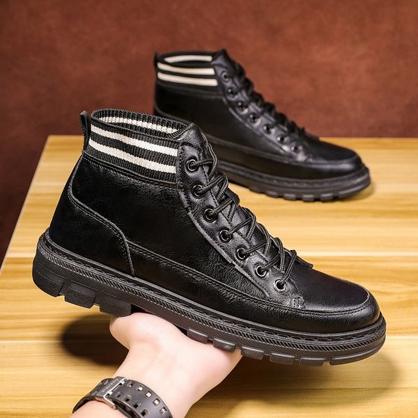 новый mid top british style martin boots корейская мода ins индивидуальные моды повседневная мужская обувь осенью и зимой 2020 c1212, Black;white
новый mid top british style martin boots корейская мода ins индивидуальные моды повседневная мужская обувь осенью и зимой 2020 c1212, Black;white