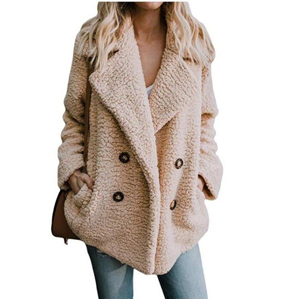 2020 new explosions autumn and winter jacket women plush button lapel pocket temperament simple jacket female w596, Black;brown
2020 new explosions autumn and winter jacket women plush button lapel pocket temperament simple jacket female w596, Black;brown