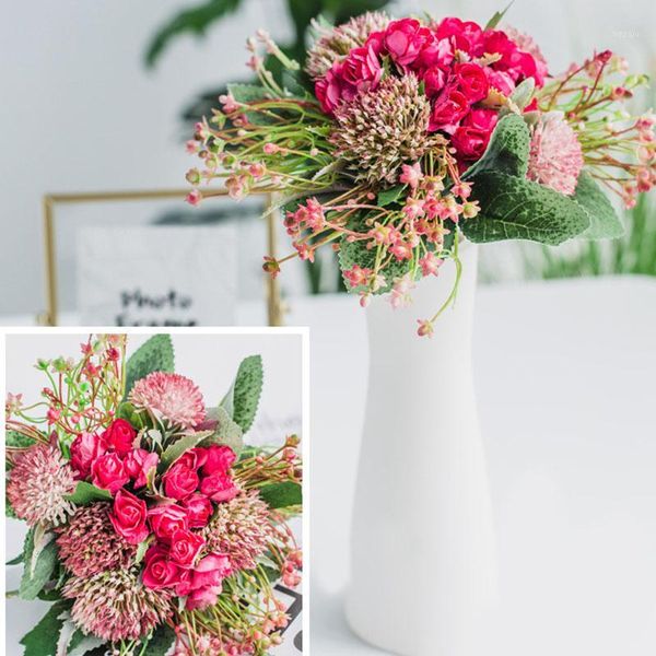 decorative flowers & wreaths artificial rose bouquet wedding decoration bridal holding silk fake flower home party garden floral1
decorative flowers & wreaths artificial rose bouquet wedding decoration bridal holding silk fake flower home party garden floral1
