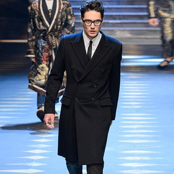 men's woolen coat 2020 autumn and winter milan show large size thick mid-length double-breasted woolen coat1, Black
men's woolen coat 2020 autumn and winter milan show large size thick mid-length double-breasted woolen coat1, Black