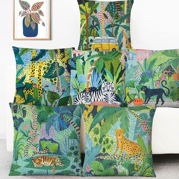 cushion/decorative pillow hand painting forest animals cushion covers jungle vibes leopard tiger snake cat sloth cover linen case
cushion/decorative pillow hand painting forest animals cushion covers jungle vibes leopard tiger snake cat sloth cover linen case