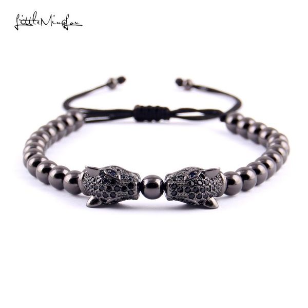 charm bracelets little minglou luxury cz zircon double leopard head copper beads braid men & bangles for jewelry, Golden;silver
charm bracelets little minglou luxury cz zircon double leopard head copper beads braid men & bangles for jewelry, Golden;silver